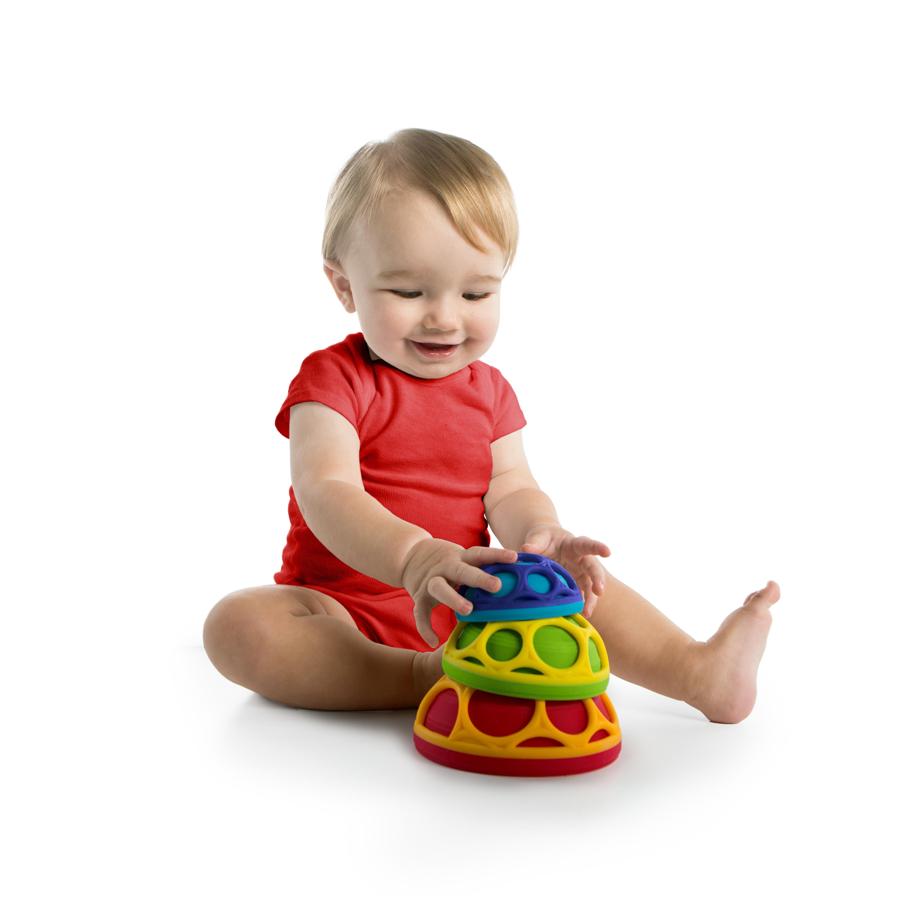 Oball Flex & Stack Easy-Grasp Nesting Balls, Ages Newborn +
