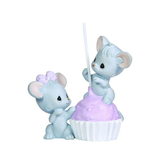 Precious Moments Special Wishes I'm Stuck on You - Two Mice with Cake Pop Figurine #124018