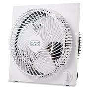 BLACK+DECKER Mini Box Fan – Tabletop Quiet 9 Inch Desk Box Fans Frameless BFB09W White