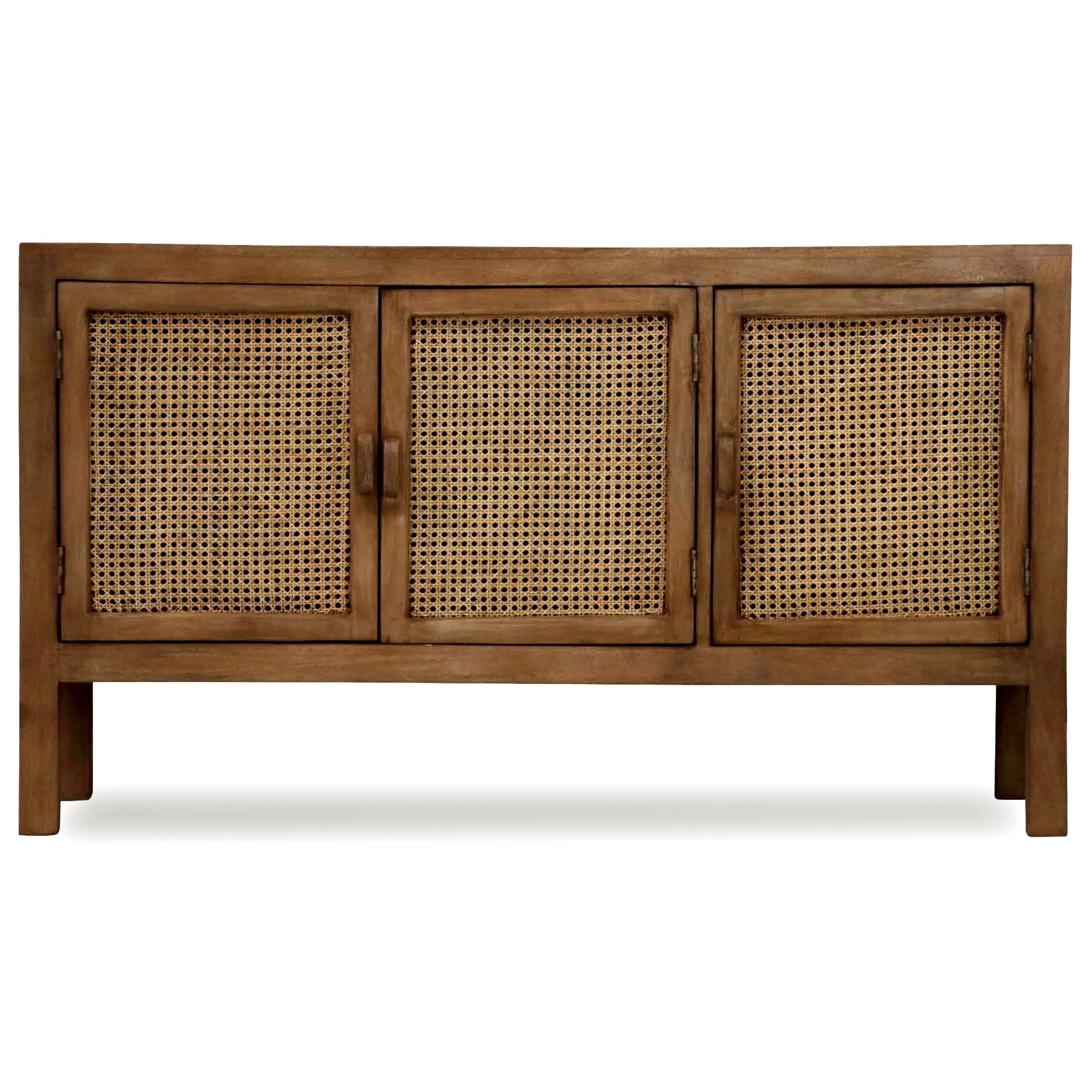 Easton Sideboard Mango Wood Finish, Woven Cane Panels