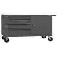 thumbnail image 5 of Durham MBC-3060-95 14 Gauge Mobile Bench Lockable Cabinets with 3 Shelves & 8 Drawers, Gray - 60 in., 5 of 5