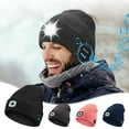 thumbnail image 3 of PONPRNGY Bluetooth Beanie with Light, USB Rechargeable Knit Hat with Headphones Headlampfor Men and Women, Ideal Gift for Christmas Birthday, 3 of 3