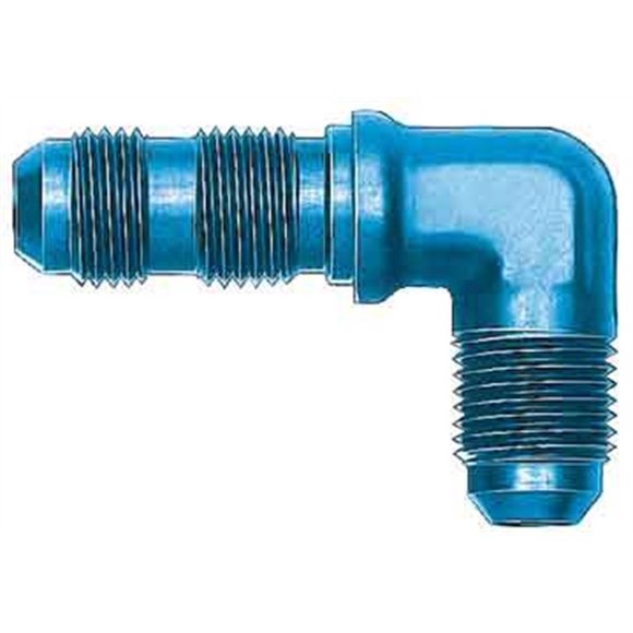 Aeroquip Fcm2082 Adaptador De Unión De Mamparo De 90 Grados De Aluminio Anodizado Azul -06An