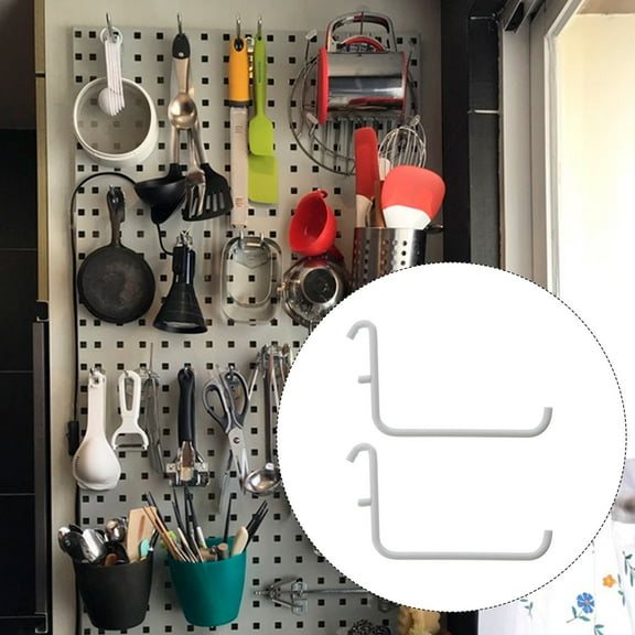 SHINYPASING pegboard accessories set Pegboard Hooks Iron Homeowners Supermarket 2pcs