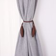 thumbnail image 2 of 2PC Curtain Tiebacks Drapery Tie Backs Decorative Rope Bud Shaped Holdbacks Holder Metal Simple Curtain Buckle (Coffee), 2 of 7