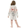 thumbnail image 7 of FORMRS Niños Bathrobe Unisex Hooded Robe Soft Plush Pajamas Sleepwear, Size 2-3T, Pink Flower, 7 of 7
