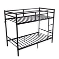 thumbnail image 6 of Leumius Twin Over Twin Metal Bunk Bed,Heavy Duty Bed Frame with Ladder and Guardrail for Bedroom, Dorm, Easy Assembly,Space-Saving,Black, 6 of 9