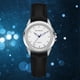thumbnail image 3 of Reloj de negocios para hombre y mujer, reloj de pulsera de cuarzo con puntero azul y esfera redonda (plateado + blanco para mujer), 3 of 3