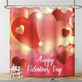 thumbnail image 7 of Happy Valentine''s Day Shower Curtain Shiny Stars Romantic Bokeh Red Love Hearts Valentine''s Day Shower Curtain for Bathroom Water Repellent Polyester 72W x 84L inch, 7 of 7
