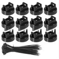 thumbnail image 1 of 12PCS Magnetic Cable Tie Holders, Flexible Nylon Zip Ties, Button Head, for Home Office Workshop Ga, 1 of 5