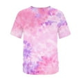 thumbnail image 5 of Dolkfu Short Sleeve Mens Casual Shirts Pink Novelty Tie Dye T Shirt Crew Neck Funny Breathable Men Graphic Tees,L, 5 of 5