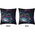 thumbnail image 3 of Square Throw Pillow Covers Beautiful Blooming Glowing Flower Pillow Cases Decorative for Home Bedroom Sofa Colorful Petals Natural Floral Painting Pillowcases Standard Size 18X18 Inch, 3 of 6