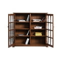 thumbnail image 4 of Pemberly Row Modern Wood Double Door Bookcase in Dark Walnut, 4 of 6