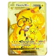 thumbnail image 1 of Tarjeta de Metal de 10000 puntos en inglés Vmax Gx Pokemon, tarjetas de Metal Pikachu Charizard, edición limitada de juego dorado, regalo para niños, 1 of 6