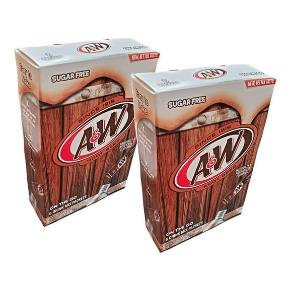 A&W Root Beer Caffeine/Sugar Free Classic On-the-Go Drink Mix Packets - 2 Pk (12 ct)
