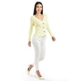 thumbnail image 2 of Sueter acanalado con botones Roman Fashion /Juvenil, 3157 (Amarillo) amarillo G, 2 of 5