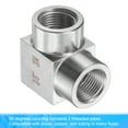 thumbnail image 2 of Uxcell 3/8BSPT Female Thread Stainless Steel Barstock Street Elbow Pipe Fitting, 2 of 5