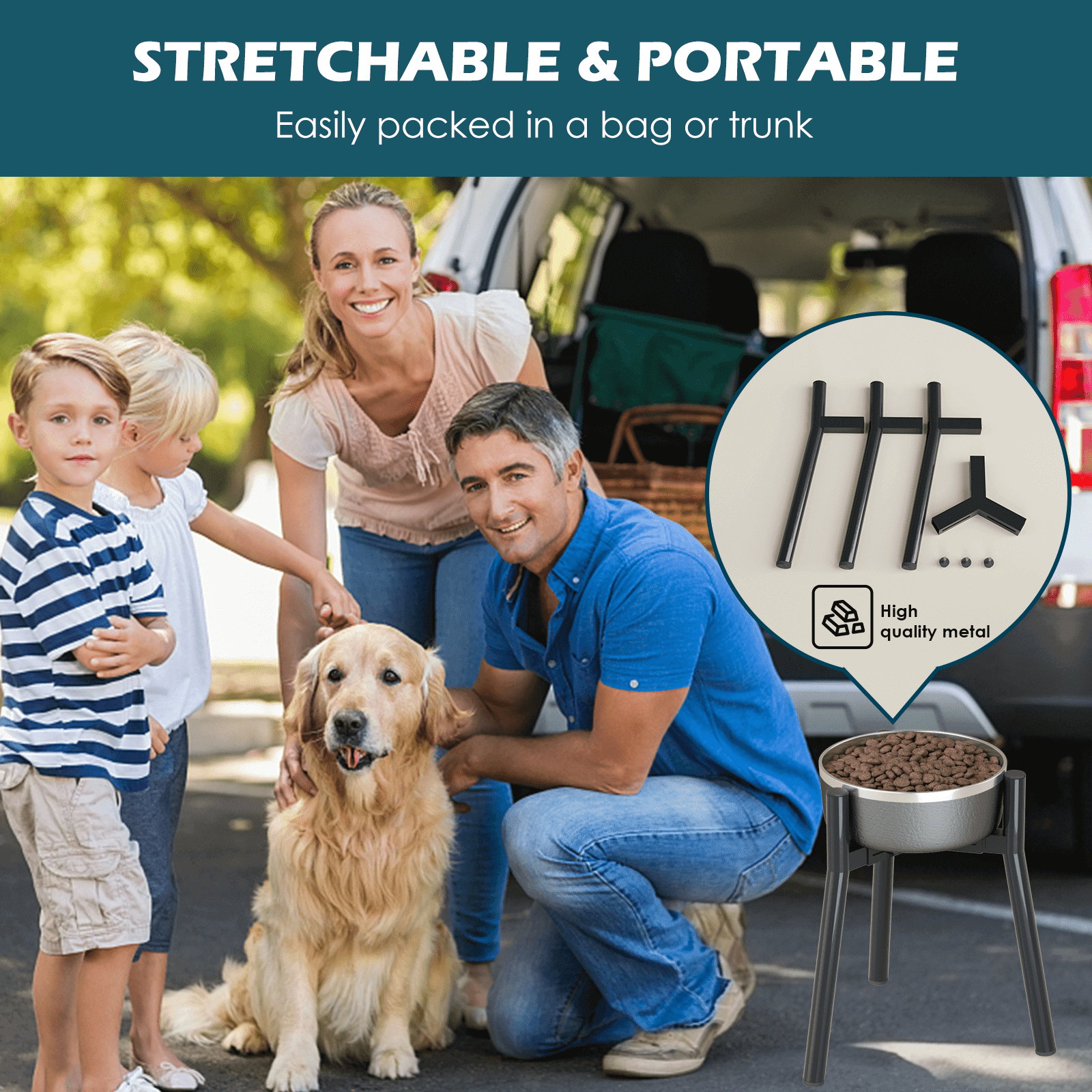 Shainfun Adjustable Elevated Dog Bowl Stand for Large Dogs photo 4