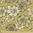 thumbnail image 1 of Floral Fabric by the Yard, Earth Tones Inspired Blossoming Petals Nautilus Garden Meadow Shabby Foliage, Decorative Upholstery Fabric for Chairs & Home Accents, Beige and Khaki by Ambesonne, 1 of 5