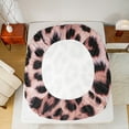thumbnail image 5 of jejeloiu Pink Leopard Pattern Twin Sheet Sets,Cheetah Print Twin Fitted Sheet,Rustic Farmhouse Cabin Flat Sheet For Girl Teens,Microfiber Bedroom Decor,3pcs, 5 of 7
