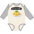 thumbnail image 3 of Inktastic Powered by Macaroni and Cheese Boys or Girls Long Sleeve Baby Bodysuit, 3 of 5
