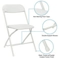 thumbnail image 5 of Tcbosik 6 Pack Heavy-Duty Plastic Folding Chairs for Indoor & Outdoor, Stacking Chair with Metal Frame for Home Office, White, 5 of 10