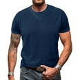 thumbnail image 1 of pstuiky camisetas de hombre, Camiseta deportiva informal de punto de color liso a la moda para hombre, manga corta, cuello redondo camisas casuales para hombre xxxl, 1 of 6