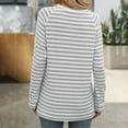 thumbnail image 6 of Utoimkio Women's Long Sleeve Tops 2025 Striped Shirt Drop Shoulder Boat Neck Tops Loose Fit Casual Blouses for Women, 6 of 6