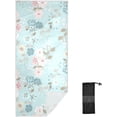 thumbnail image 2 of Small Flowers Blue Beach Towel 31" x 71", Quick Dry Bath Towel Super Absorbent Lightweight Travel Towel for Beach Yoga Swim Sport Camping Holiday, 2 of 7