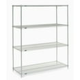 thumbnail image 3 of Nexel Poly-Z-Brite® 5 Tier Wire Shelving Starter Unit, 60"W x 18"D x 86"H, 3 of 4