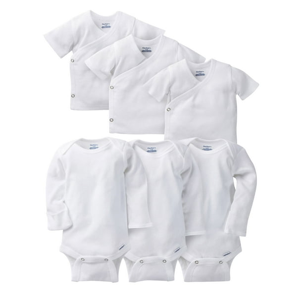 newborn long sleeve side snap shirts