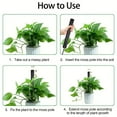 thumbnail image 6 of wowotier 15 Inch Plastic Moss Pole for Plants Monstera, Plant Poles for Climbing Plants, Plant Support for Indoor Plants Work with Sphagnum Moss (1PC, Black), 6 of 7