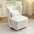 thumbnail image 5 of Bonzy Home 360° Swivel Accent Chair with Pillow – Upholstered Cozy Armchair for Living Room, 5 of 6