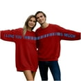 thumbnail image 4 of Elvqul Crewneck Sweatshirts for Women Pullover Shirts Long Sleeve Holiday Unisex Graphic Women and Mens Sweatshirts Valentines, 4 of 8