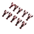 thumbnail image 3 of 10 Piezas De Pesca Suave, Cebo De PVC Para Camarones, Señuelos Artificiales De Crawdad Para Pesca De Lubina, Marrón Oscuro, Un Paquete De Diez, 3 of 7
