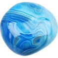 thumbnail image 1 of June&Ann Blue Agate Palm Stones Healing Gemstone Therapy Worry Crystal Stones for Meditation Chakra Balancing Collection, Irregular Shape, 1 of 4