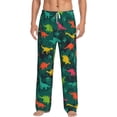 thumbnail image 2 of Lsque Colorful Dinosaurs Print Men's Pajama Pants, Lounge Pant - Comfortable Home Wear,Elastic Waistband, Stylish Design-X-Large, 2 of 9