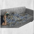 thumbnail image 6 of Moroccan Soft Flannel Fleece Blanket, Tile Pattern with Portuguese Traditional Azulejo Motifs Oriental Curls, Cozy Plush for Indoor and Outdoor Use, 50" x 70", Blue White Pale Brown, by Ambesonne, 6 of 6