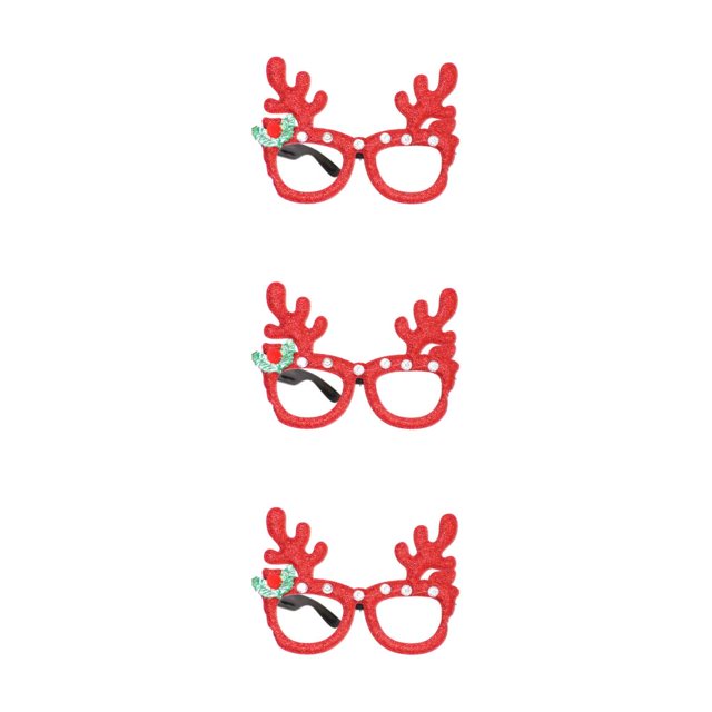 Baohd Décorations de Noël Festives Ornements de Fête pour des Vacances Magiques Noël Multicolore Bois Rouges 3Set