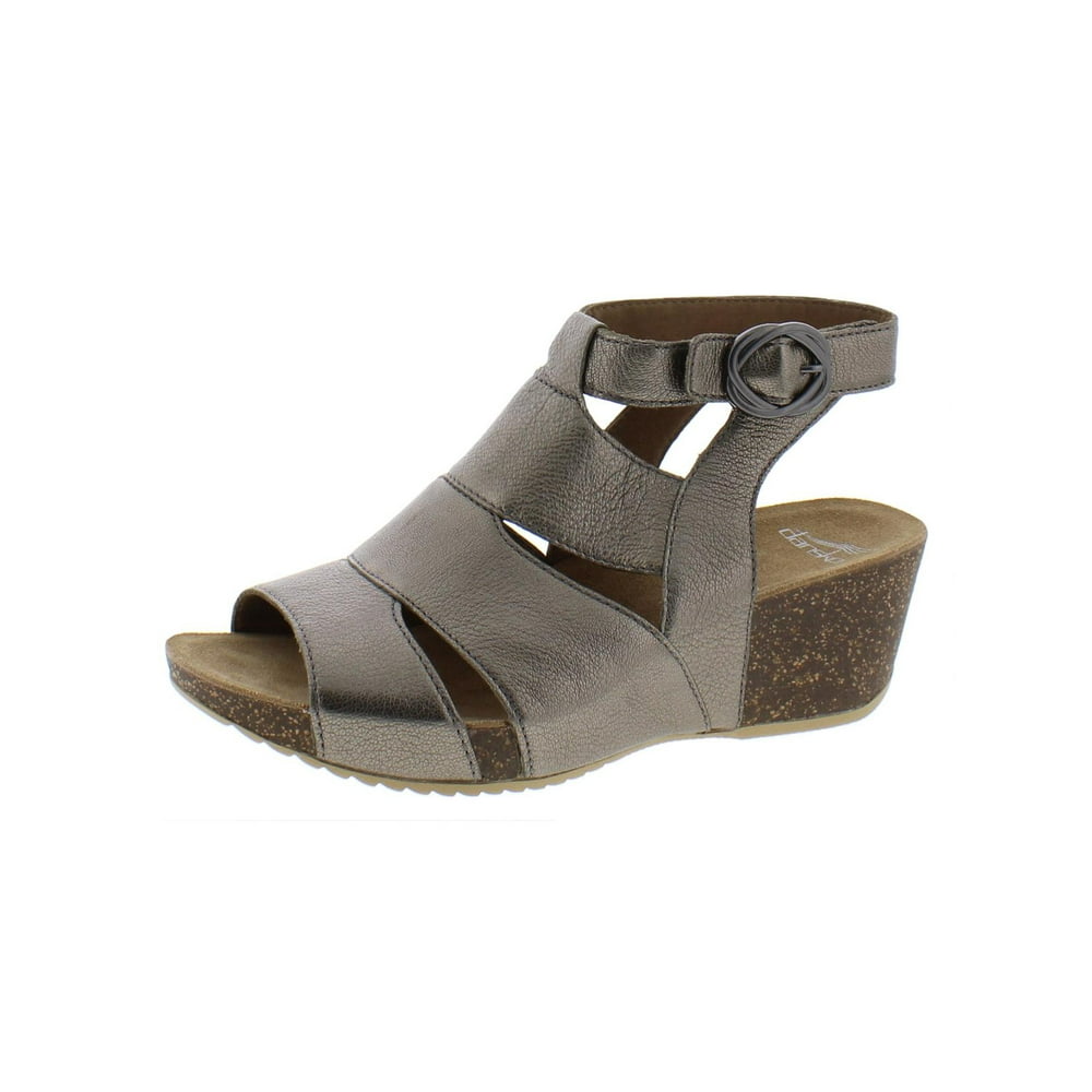 Dansko - Dansko Womens Sera Leather Ankle Strap Footbed Sandals ...