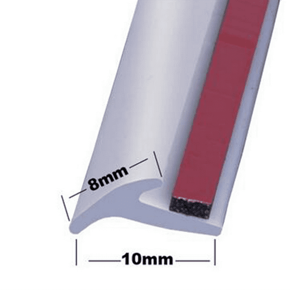 2M Car Rubbers Sealing Strip Inclined T-Shaped Weatherproof Edge Trim