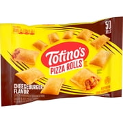 Totino's Pizza Rolls, Cheeseburger Flavored, Frozen Appetizers, 50 Rolls, 24.46 oz