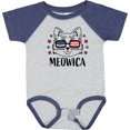 thumbnail image 3 of Inktastic 4th of July Meowica Cat in Flag Sunglasses Boys or Girls Baby Bodysuit, 3 of 5