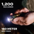 thumbnail image 4 of Swiss Tech Mini Turbo Flashlight, 1200 Lumen, LED, Rechargeable, IP67 Weatherproof, Green, 4 of 12