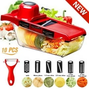 IMAGE 10 Pcs Mandoline Food Vegetable Slicers Cutter Chopper Grater Julienne