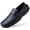 Black, variant on Mens Black Comfort Square Toe Slip On Loafers 13