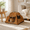 Brown M, variant on Portable Pet Tent Bed for Cats and Small Dogs, Foldable Cozy Hideaway Shelter with Breathable Mesh, Washable Indoor Outdoor Travel House, Beige