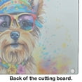 thumbnail image 5 of Carolines Treasures DAC2577LCB 15 x 12 in. Yorkshire Terrier Hippie Dawg Glass Cutting Board - Large, 5 of 5