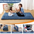 thumbnail image 4 of Kojooin Colchón de Piso, Colchón Plegable, Colchoneta para Dormir de Estilo Japonés, Colchón Enrollable para Acampar, Apartamento de Viaje, Colchón Tatami Portátil para Niños, 4 of 7