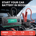 thumbnail image 6 of KOPUO Jump Starter with Compass, 4000A Battery Jumper Starter Portable, Jump Pack with LCD Display for 7.2L Gas and 5.5L Diesel engines, 6 of 8